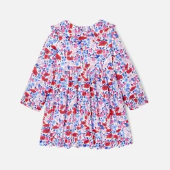 Robe bébé fille en tissu Liberty - blanc/multicolore