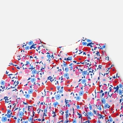 Robe bébé fille en tissu Liberty - blanc/multicolore