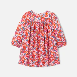 Robe bébé fille en tissu Liberty - rose/multicolore