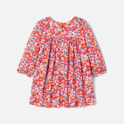 Robe bébé fille en tissu Liberty - rose/multicolore
