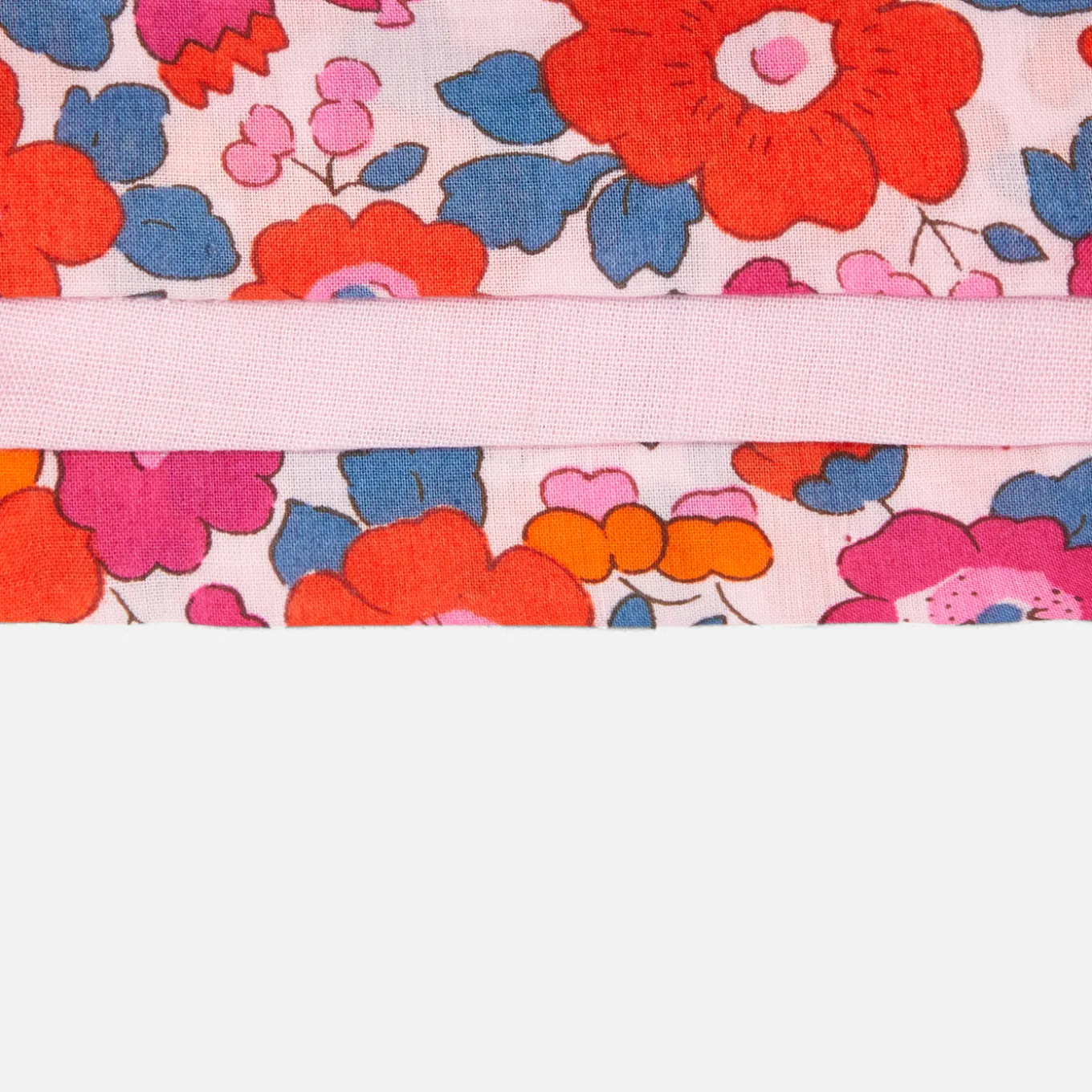 Robe bébé fille en tissu Liberty - rose/multicolore