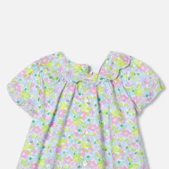 Robe bébé fille en Tissu Liberty - blanc/multicolore