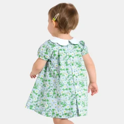 Robe bébé fille en Tissu Liberty - blanc/multicolore