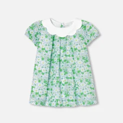 Robe bébé fille en Tissu Liberty - blanc/multicolore