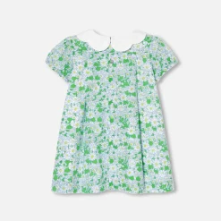 Robe bébé fille en Tissu Liberty - blanc/multicolore