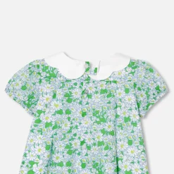 Robe bébé fille en Tissu Liberty - blanc/multicolore