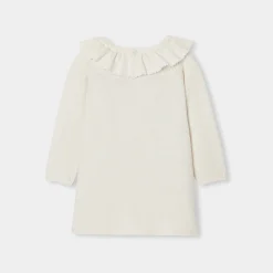 Robe bébé fille en tricot - blanc doux/multicolore