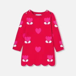 Robe bébé fille en tricot - rouge jacadi