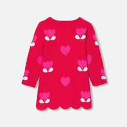 Robe bébé fille en tricot - rouge jacadi
