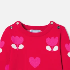 Robe bébé fille en tricot - rouge jacadi