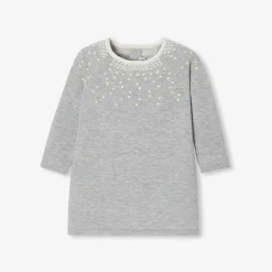 Robe bébé fille en tricot - gris chine clair jacadi
