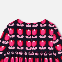 Robe bébé fille en velours - multicolore