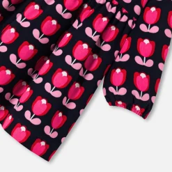 Robe bébé fille en velours - multicolore