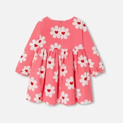 Robe bébé fille en velours milleraies - rose/multicolore