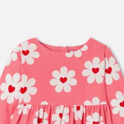 Robe bébé fille en velours milleraies - rose/multicolore