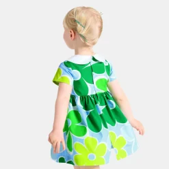 Robe bébé fille manches courtes - blanc/multicolore