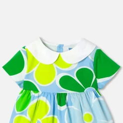 Robe bébé fille manches courtes - blanc/multicolore