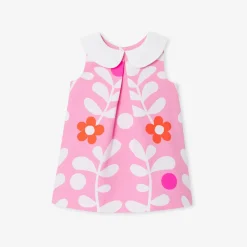 Robe bébé fille motif végétal - rose/multicolore