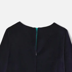 Robe bi-matière enfant fille - marine jacadi