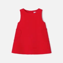 Robe chasuble bébé fille - rouge jacadi