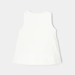 Robe chasuble bébé fille en velours - blanc doux jacadi