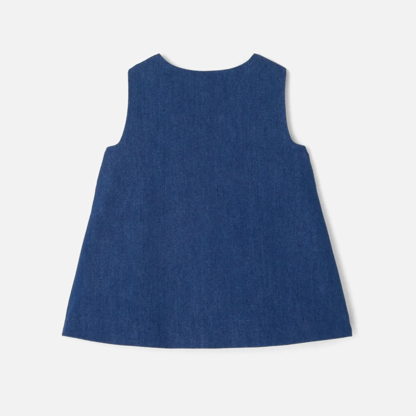 Robe chasuble bébé fille en jean - denim fonce