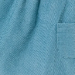 Robe chasuble bébé fille en velours - baltique