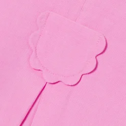 Robe chasuble bébé fille en velours - rose moyen