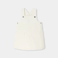 Robe chasuble bébé fille en velours - blanc doux jacadi