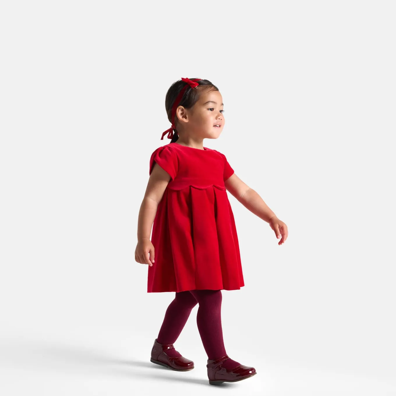 Robe de fêtes bébé fille - rouge jacadi
