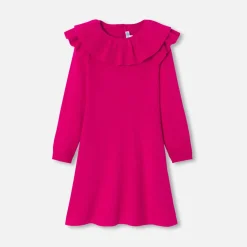 Robe en tricot enfant fille - rose grenadine