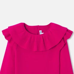 Robe en tricot enfant fille - rose grenadine