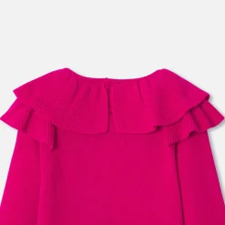 Robe en tricot enfant fille - rose grenadine