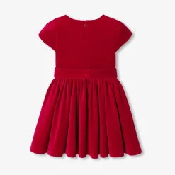 Robe en velours enfant fille - rouge jacadi