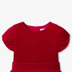 Robe en velours enfant fille - rouge jacadi