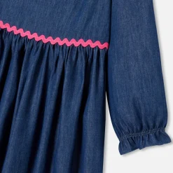 Robe enfant fille en jean - bleu denim