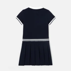 Robe enfant fille en piqué de coton - marine jacadi