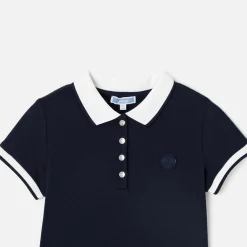 Robe enfant fille en piqué de coton - marine jacadi