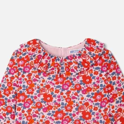 Robe enfant fille en tissu Liberty - rose/multicolore