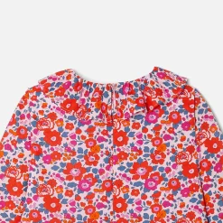 Robe enfant fille en tissu Liberty - rose/multicolore