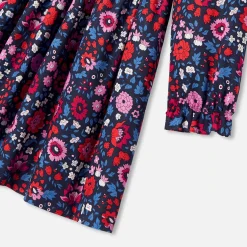 Robe enfant fille en tissu Liberty - marine/multicolore
