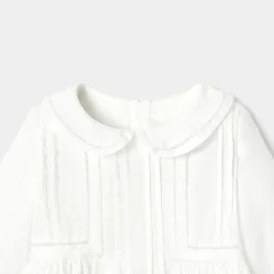 Robe longue de cérémonie bébé fille - blanc jacadi