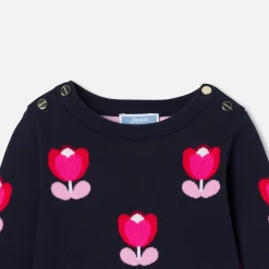 Robe manches longues bébé fille - marine jacadi