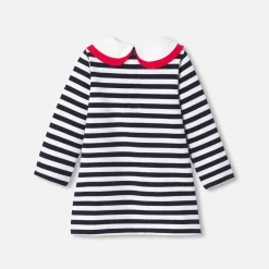 Robe marinière bébé fille - blanc/marine