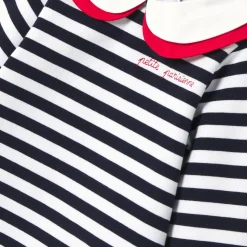 Robe marinière bébé fille - blanc/marine