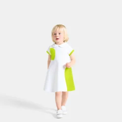Robe polo bébé fille - blanc/multicolore
