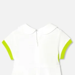Robe polo bébé fille - blanc/multicolore