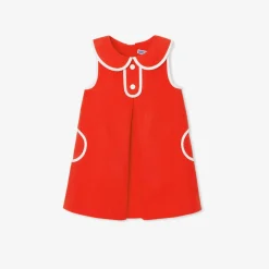 Robe sans manches bébé fille - tangerine