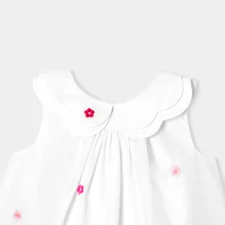Robe sans manches bébé fille - blanc/multicolore