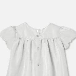 Robes bébé fille en taffetas - argent